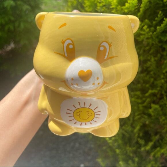 Yellow Care Bears Mug with Sunshine - Ceramic Care Bears Mug - New! - Picture 1 of 9